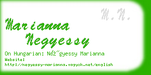 marianna negyessy business card